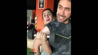 Ravishing Stars Kubra khan & Ali Rehman At platinum Fitness Gym in Karachi.