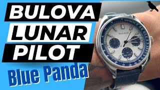 BULOVA LUNAR PILOT, Blue Panda, Ref: 98K112, Quartz Chronograph Watch Review