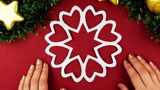 How to make a Christmas paper snowflake easily and simply. New Year crafts