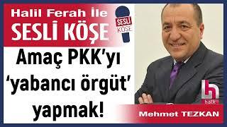 Mehmet Tezkan: 'Amaç PKK’yı ‘yabancı örgüt’ yapmak!' 25/10/24 Halil Ferah ile Sesli Köşe