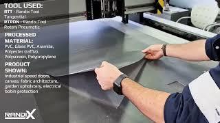 RANDIX digital flatbed cutter | PVC, Plastic, acrylisc cutting with tangential pneumatic modules