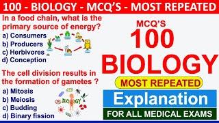 Biology mcqs for entry test with answers | Biology mcqs for mdcat | Biology mcqs for etea test