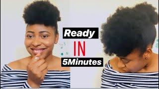 5 MINUTES UPDO ON SHORT 4C NATURAL HAIR | Verabella Oparah