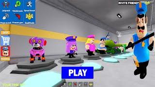 I use all my powers and all my morphs in BRUNO'S FAMILY PRISON RUN! (Obby) Polly, Dog, Bruno, Police