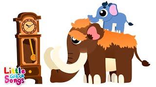 Hickory Dickory Dock with Elephant Family + More Nursery Rhymes & Kids Songs  - Little Wave Songs