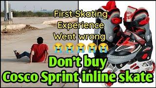 Unboxing of cosco sprint inline Skates and first try  #skating @IndianSkateNoob @SkatingISU