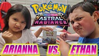 FAMILY POKEMON CARD BATTLE! ARI VS ETHAN VS HARDCORLLECTOR! New Astral Radiance Booster Box Opening!