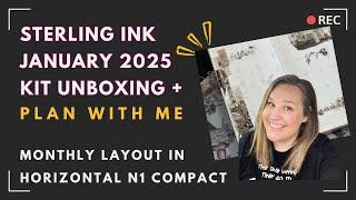 Sterling Ink January 2025 Kit & Monthly Plan with Me | Common Planner Horizontal N1