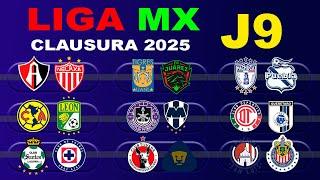 FECHAS, HORARIOS Y CANALES PARA LA JORNADA 9 DE LA LIGA MX CLAUSURA 2025