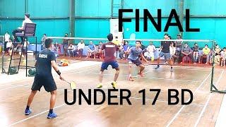 ADITYA RAJASEKHAR/SREERAM Vs SURYA PRASAD/VISHNU VIJU:TRIVANDRUM DISTRICT BADMINTON CHAMPIONSHIP'22