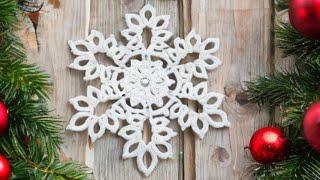 ️ A Step-by-Step Tutorial for a Beautiful 14" Crochet Snowflake! 