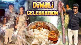 மட்டன் பிரட்டல் நெய் சோறுடன் எங்க வீட்டு தீபாவளி Celebration   Sema Fun  #ramkannan #diwali