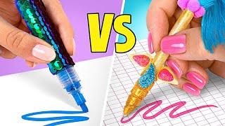 Unicorn Crafts VS Mermaid Crafts || DIY School Supplies