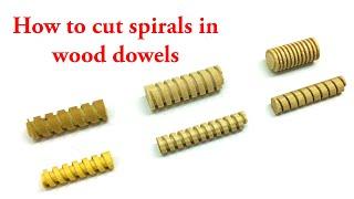 How to cut accurate spirals in wood dowels