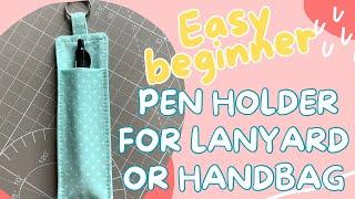 How to sew a lanyard pen holder. 10 minute sewing. Gift ideas