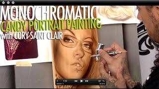 How to Airbrush Portraits - Monochromatic Candy Airbrushing with Cory Saint Clair