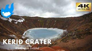 Iceland Walking Tour - Kerið Crater [4K]