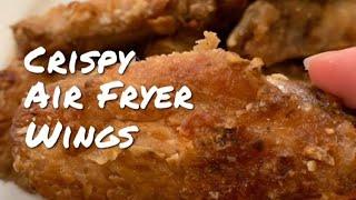 Crispy Chinese Garlic Chicken Wings in Air Fryer Recipe | FullHappyBelly