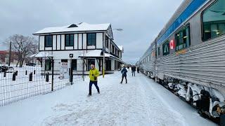 SIOUX LOOKOUT, Ontario: VIA Rail train 2, the Canadian, makes its stop here, on the C N Railway