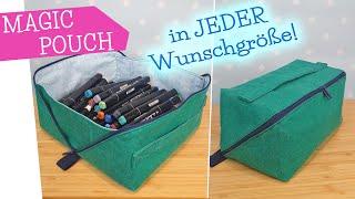 sew a Magic Pouch in ANY desired size and ratio | Wide Open Pouch Tutorial | sewing tutorial