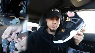 $200 FOR THESE?? AIR JORDAN 4 MERCEDES BENZ MALL/PICKUP VLOG!!