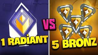 Valorant 90 KILL ALDIM!! 1 RADIANT vs 5 BRONZ