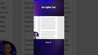 UI Design tip: Use lighter text 