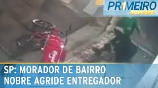 Entregador é agredido por morador de bairro nobre de SP | Primeiro Impacto (20/11/23)