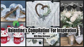 DIY Dollar Tree Valentines Decor Compilation/Easy Woodgrain Techniques