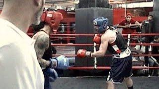 BRIAN CUBERO / LAWRENCE ALVARA : BOXING @ GLEASON'S GYM 4/15/17 : 165 lb. novice ..3 rounds