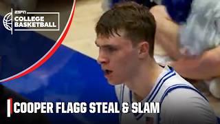 COOPER FLAGG STEAL ️ ALLEY-OOP SLAM  | ESPN College Basketball