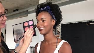 Makeup Artist Renee de Wit shows how to pair a nude eye with a bold lip.