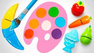 Find the Missing Colors with Emily - Learning Fruits and Vegetables for Preschool Toddlers