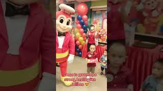 Jollibee's 1st wish for me. #jollibeeparty #kiddieparty