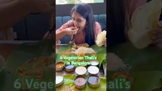 Bangalore THALI Vlog-1  6 Vegeterian thali’s  #nammabangalore #andhrafood #northfood 