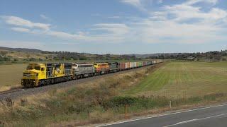 Diesel locomotives C506 & C509 working with streamliners B61 & B65 - Central West - December 2024