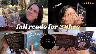 24 hour reading vlog  *thrillers, horror, mystery, spooky reads!*