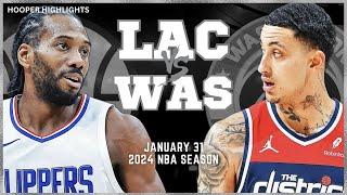 LA Clippers vs Washington Wizards Full Game Highlights | Jan 31 | 2024 NBA Season