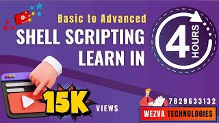 LEARN SHELL SCRIPTING IN 4 HOURS | ADAM | WezvaTech | New DevOps Batch Details : Call @7829633132