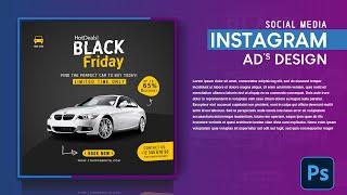 Black Friday Social Media AD Design - Photoshop Tutorial