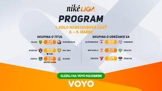 Niké liga 24/25: 1. kolo | Nadstavbová časť | naživo v sobotu a v nedeľu jedine na Voyo a Dajto