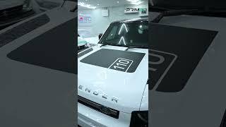 Land Rover Defender 110 in Fuji White colour protected with Llumar PPF in Kolkata #ppfinstallation