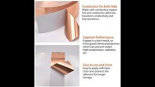 Copper Foil Tape With Conductive Acrylic adhesive, (2" X 18ft) 2.6 Mil