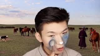 Southern Mongolian Language Movement: How to paint “Mother Tongue” on your face (SMHRIC - 20200829)