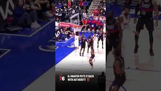 KJ MARTIN PUTS IT BACK WITH AUTHORITY #nba #nbahighlights #dunk #76ers