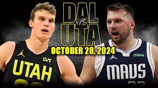 Dallas Mavericks vs Utah Jazz Full Game Highlights - October 28, 2024 | 2024-25 NBA Season