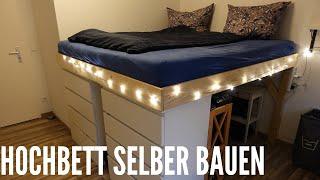 Hochbett aus Holz selber bauen (mit Hilfe von Ikea-Schränken)