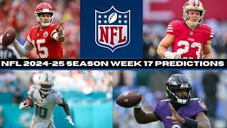 NFL 2024-25 SEASON WEEK 17 PREDICTIONS