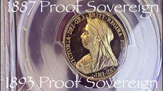 Rare to see 1893 Proof Sovereign from Coin Cabinet and my own 1887 Proof