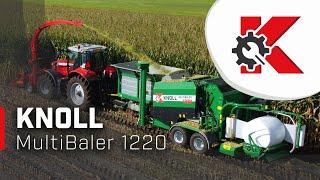 KNOLL MultiBaler 1220 - chopping, baling & wrapping maize in the field with Bigdrum front chopper